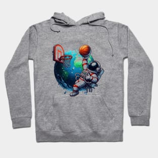 Astronaut Dunking In Space Hoodie